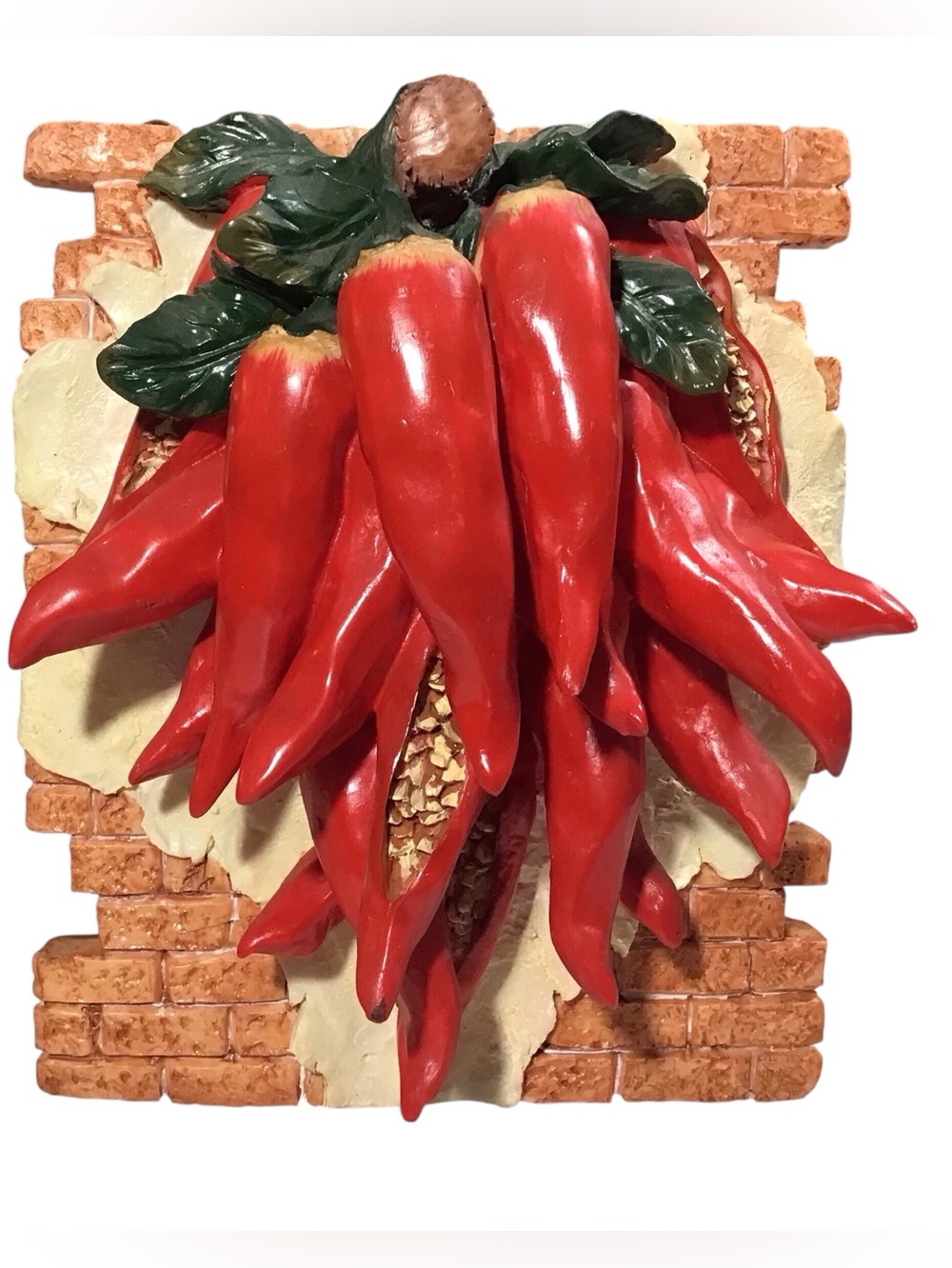 KMC Red Chili Pepper Resin Wall Accent Home Decor Vintage
